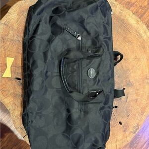 Coach Black Duffel Bag with Durable Design